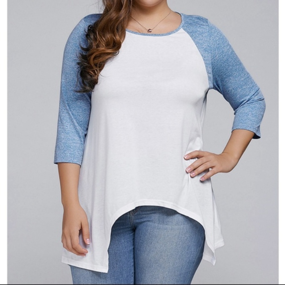 💖Asymmetrical Raglan Sleeve T-Shirt💖